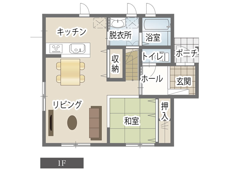 グレインヒルズ桂川 5-3 間取図1F