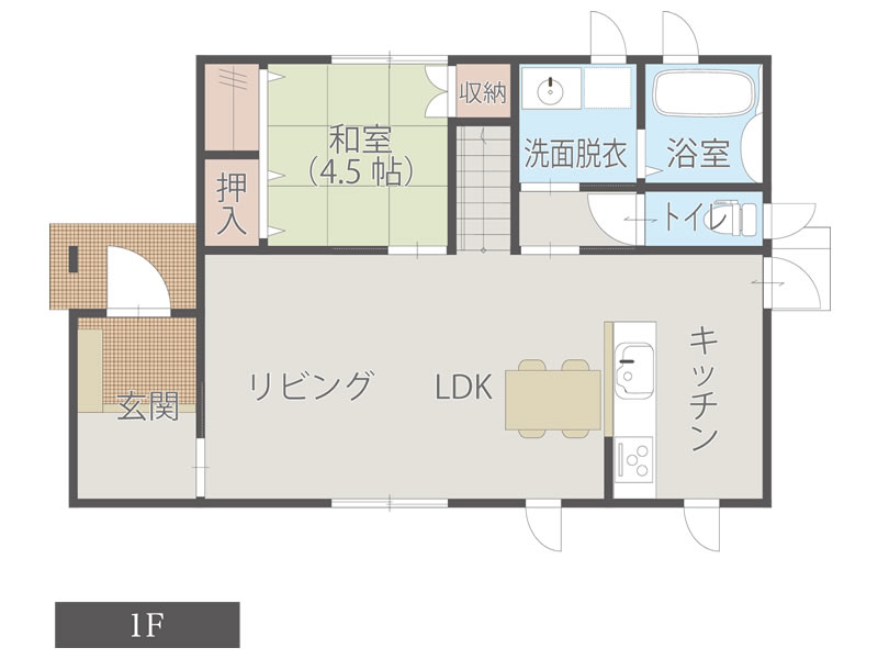 グレインヒルズ桂川 5-5 間取図1F