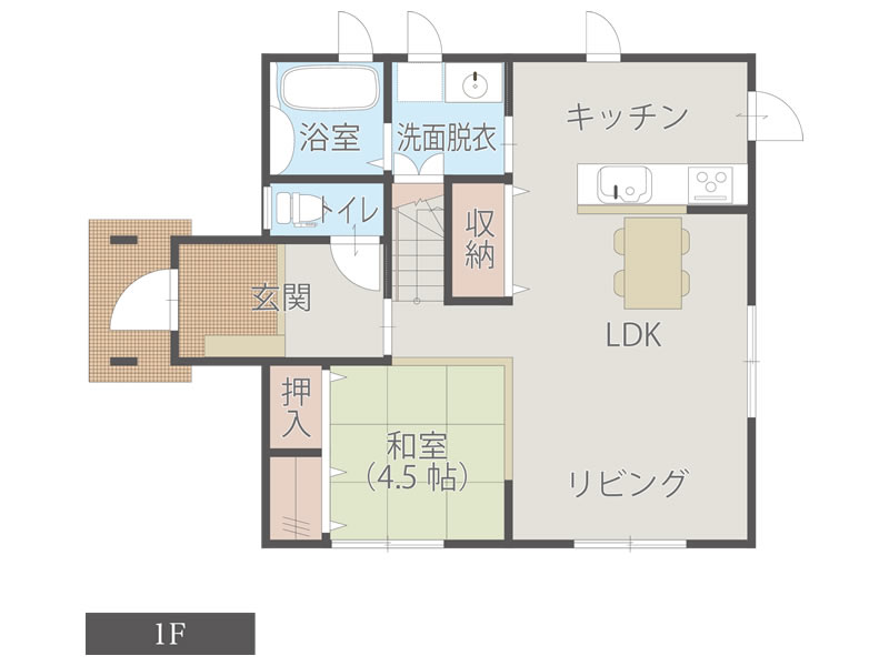 グレインヒルズ桂川 5-6 間取図1F