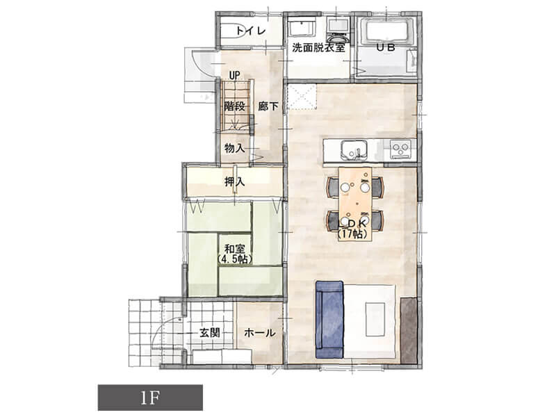 筑紫野市紫 間取図1F