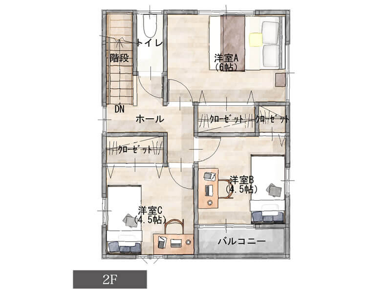 筑紫野市紫 間取図2F